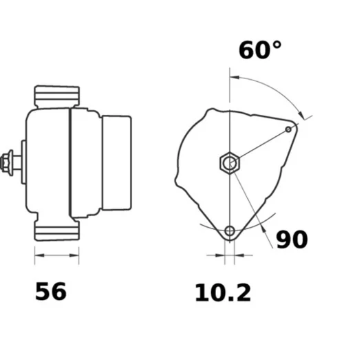 Alternátor MAHLE MG 162 - obr. 1