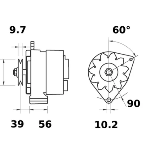 Alternátor MAHLE MG 370 - obr. 1