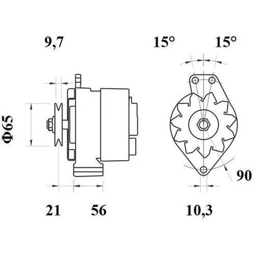 Alternátor MAHLE MG 44 - obr. 1