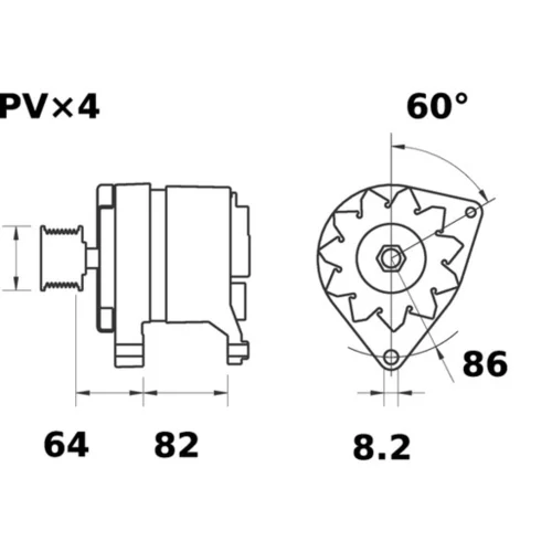 Alternátor MAHLE MG 507 - obr. 2