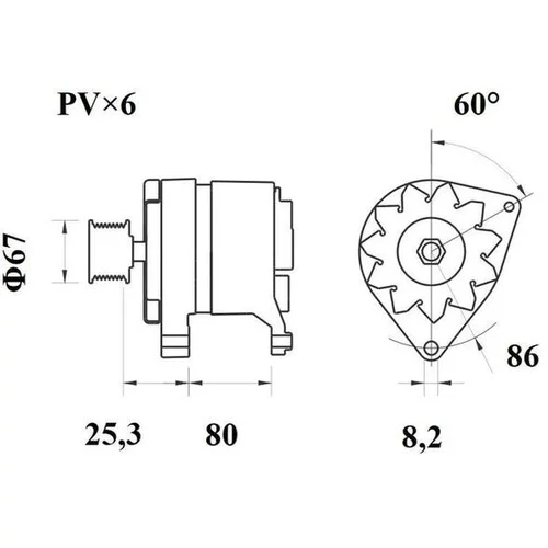 Alternátor MAHLE MG 525 - obr. 1