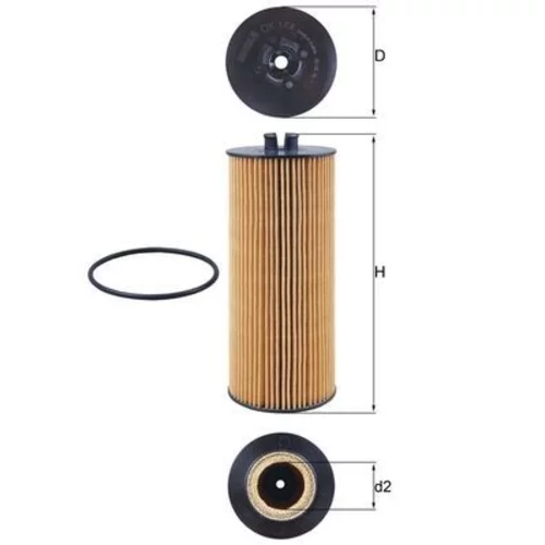 Olejový filter MAHLE OX 174D - obr. 2