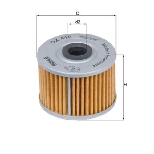 Olejový filter MAHLE OX 410 - obr. 2