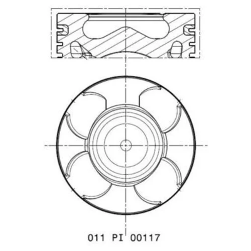 Piest MAHLE 011 PI 00117 002 - obr. 1