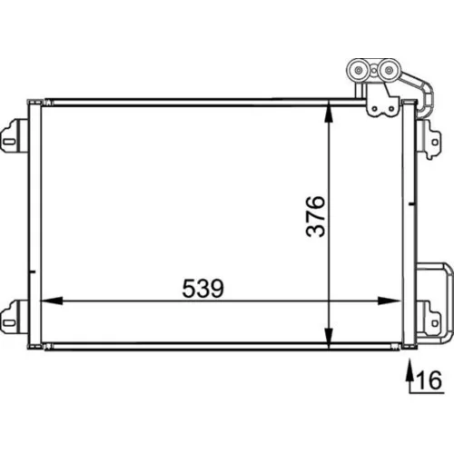 Kondenzátor klimatizácie MAHLE AC 304 000P - obr. 2