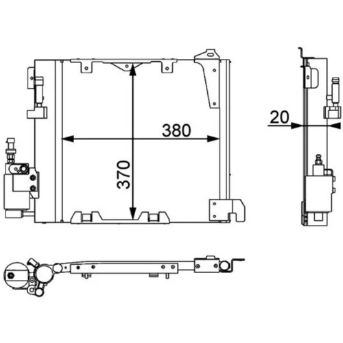 Kondenzátor klimatizácie MAHLE AC 349 000P - obr. 1