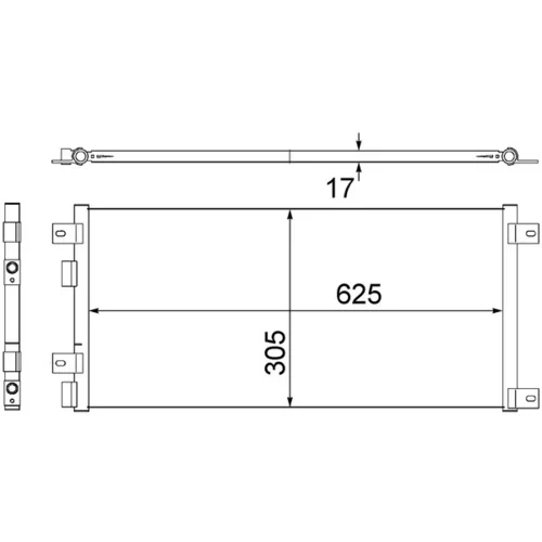 Kondenzátor klimatizácie MAHLE AC 517 000S - obr. 1