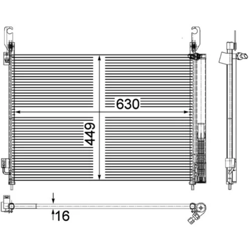 Kondenzátor klimatizácie MAHLE AC 588 000P - obr. 1