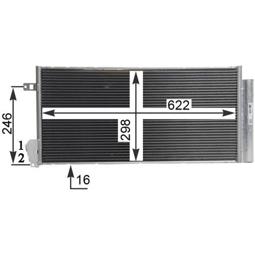 Kondenzátor klimatizácie MAHLE AC 634 000P - obr. 8