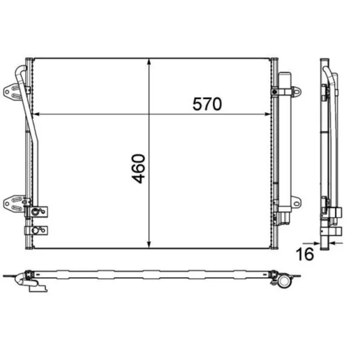 Kondenzátor klimatizácie MAHLE AC 734 000P - obr. 1