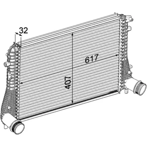 Chladič plniaceho vzduchu MAHLE CI 207 000P - obr. 1