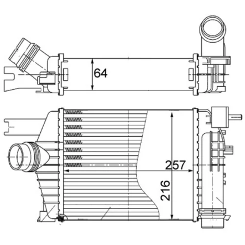 Chladič plniaceho vzduchu MAHLE CI 498 000S - obr. 1