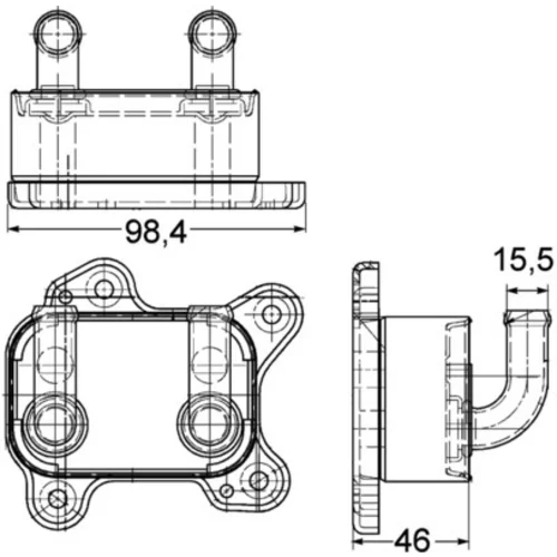 Chladič motorového oleja MAHLE CLC 168 000P - obr. 1