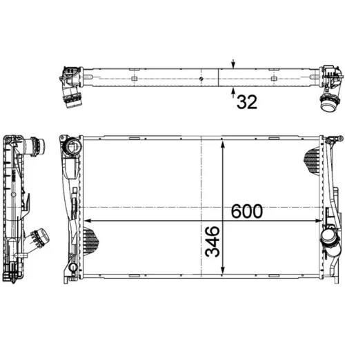 Chladič motora MAHLE CR 1084 000P