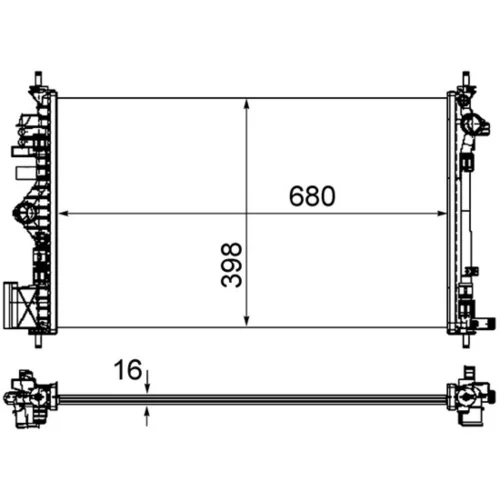 Chladič motora MAHLE CR 1097 000P - obr. 1