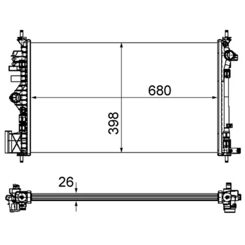 Chladič motora MAHLE CR 1100 000P