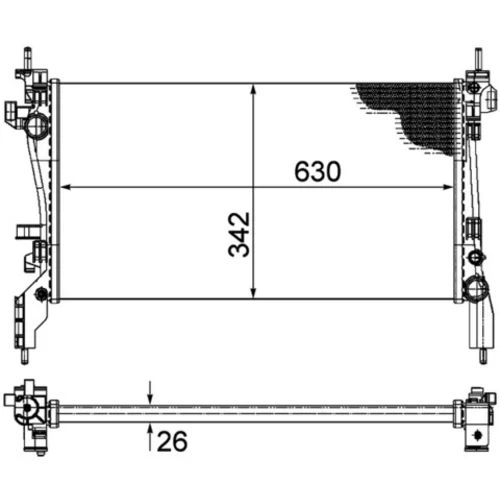 Chladič motora MAHLE CR 1120 000P