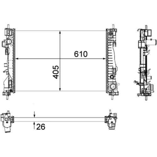 Chladič motora MAHLE CR 1178 000P