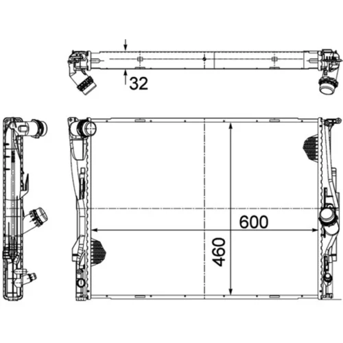 Chladič motora MAHLE CR 1711 000P