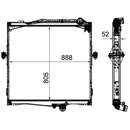 Chladič motora MAHLE CR 2092 000P - obr. 1