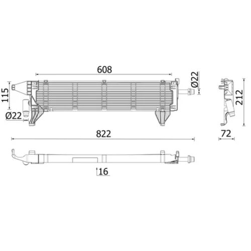 Chladič motora MAHLE CR 2636 000P