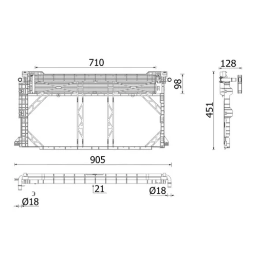 Chladič motora MAHLE CR 2668 000P