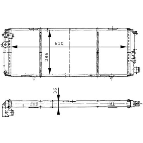 Chladič motora MAHLE CR 425 000S - obr. 1