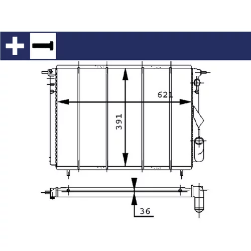 Chladič motora MAHLE CR 452 000S