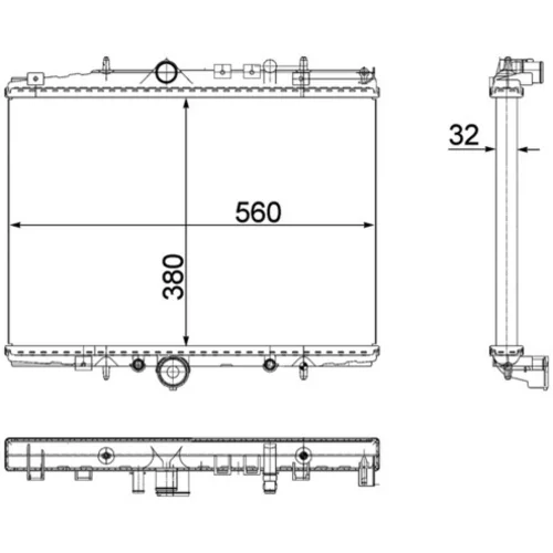 Chladič motora MAHLE CR 514 000P - obr. 1