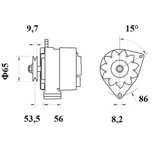 Alternátor MAHLE MG 380 - obr. 1