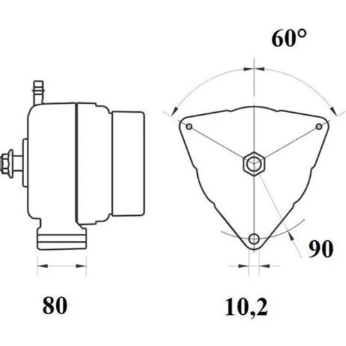 Alternátor MAHLE MG 809 - obr. 1