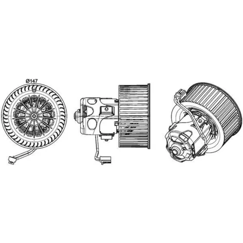 Vnútorný ventilátor AB 151 000P /MAHLE/ - obr. 1