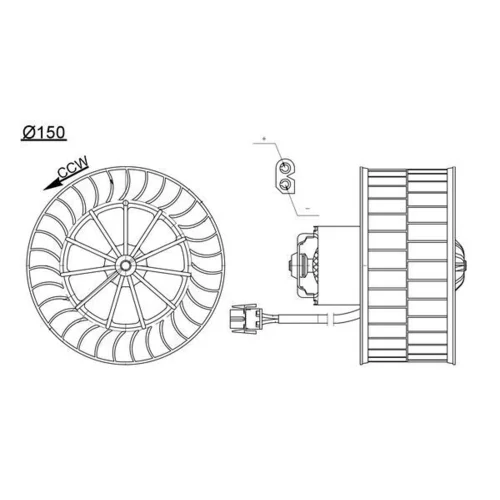 Vnútorný ventilátor MAHLE AB 44 000S - obr. 1