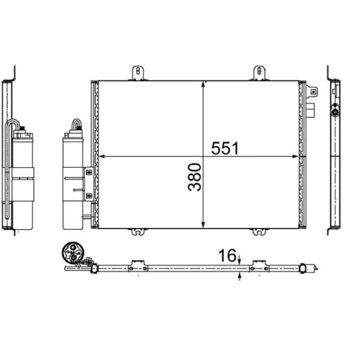 Kondenzátor klimatizácie MAHLE AC 221 000S