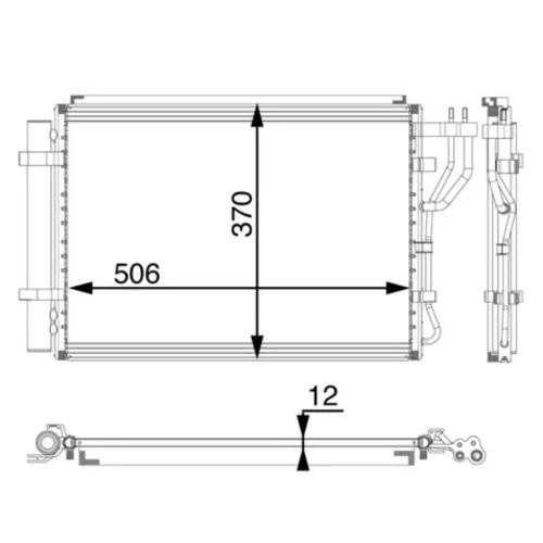 Kondenzátor klimatizácie MAHLE AC 58 000P - obr. 2