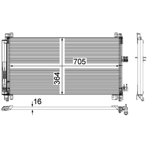 Kondenzátor klimatizácie MAHLE AC 597 000P - obr. 1