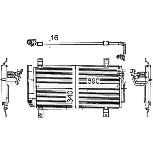 Kondenzátor klimatizácie MAHLE AC 714 000S