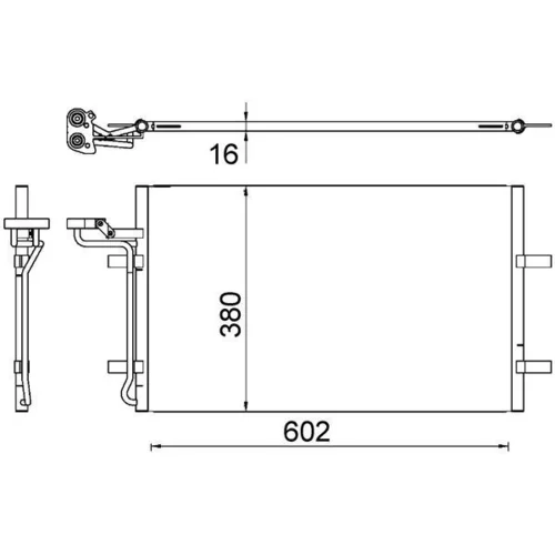 Kondenzátor klimatizácie MAHLE AC 725 000S - obr. 1