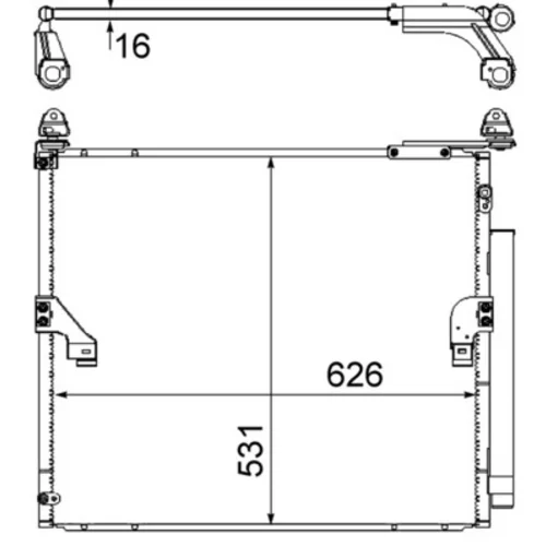 Kondenzátor klimatizácie MAHLE AC 863 000S