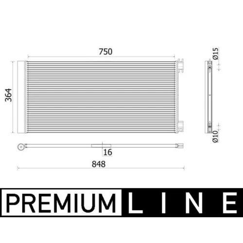 Kondenzátor klimatizácie MAHLE AC 925 000P