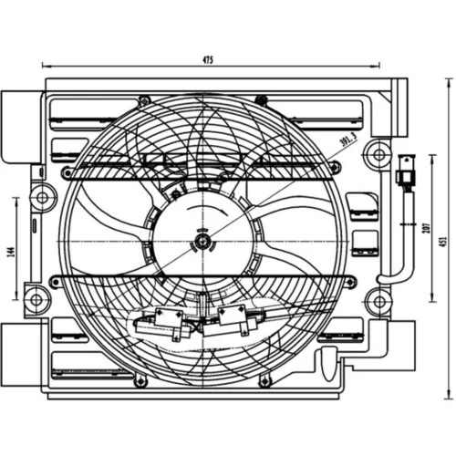 Ventilátor kondenzátora klimatizácie MAHLE ACF 23 000S - obr. 1