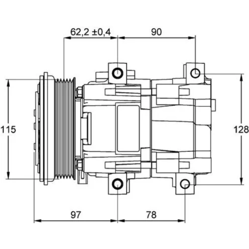 Kompresor klimatizácie MAHLE ACP 153 000P - obr. 1