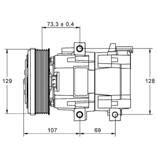 Kompresor klimatizácie MAHLE ACP 855 000P - obr. 1