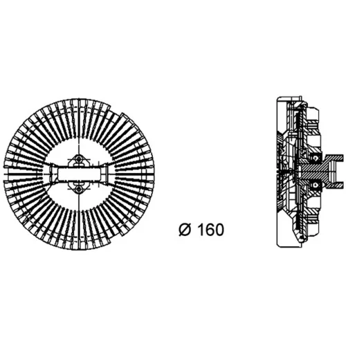 Spojka ventilátora chladenia MAHLE CFC 77 000P - obr. 1