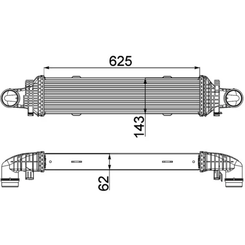 Chladič plniaceho vzduchu MAHLE CI 357 000P - obr. 1