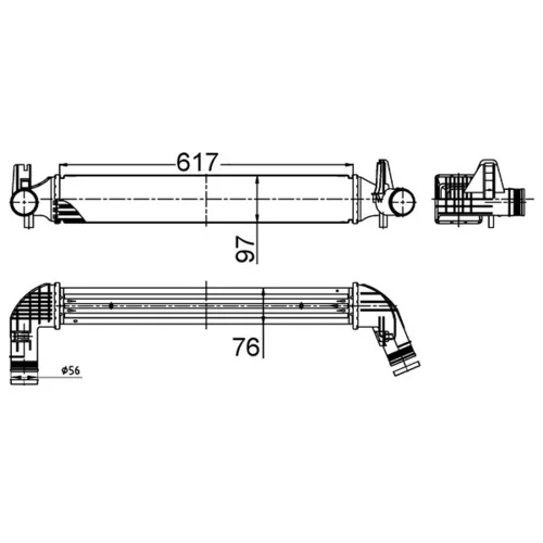 Chladič plniaceho vzduchu MAHLE CI 516 000S - obr. 1