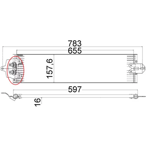 Chladič oleja automatickej prevodovky MAHLE CLC 49 000P - obr. 1