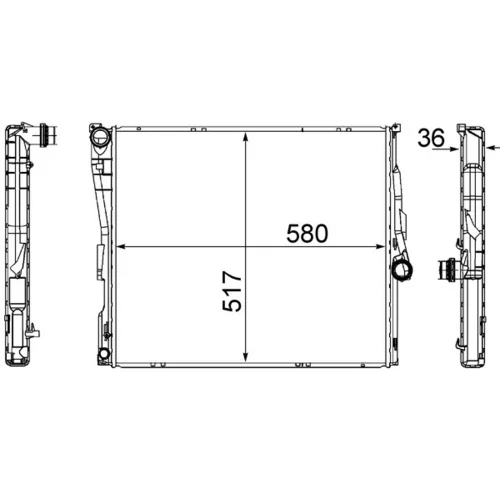 Chladič motora MAHLE CR 1393 000S