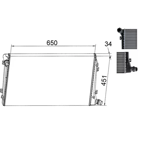 Chladič motora MAHLE CR 1395 000S