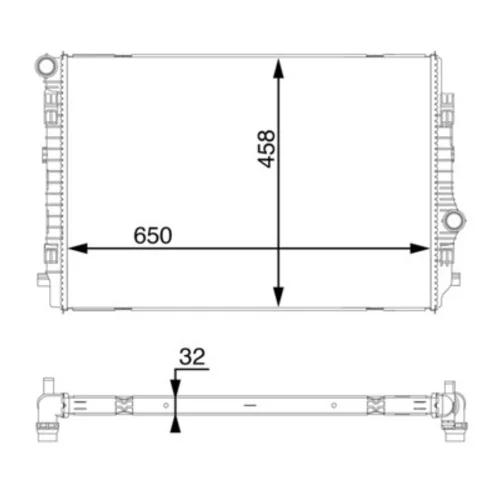 Chladič motora MAHLE CR 1593 000S - obr. 1